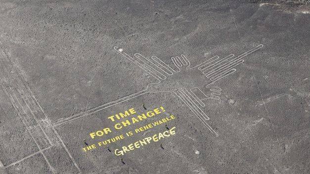 Greenpeace message nazca lines blogfeatured