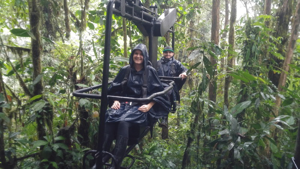 Mashpi Lodge Ecuador - sky byke through the forest canopy