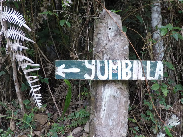 Sign to Yumbilla waterfall