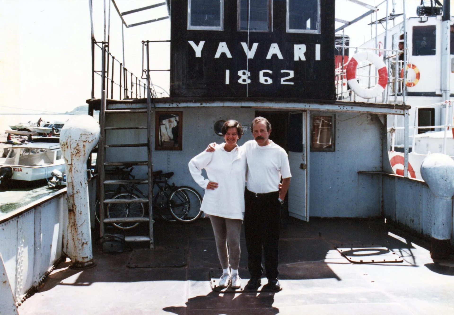 Marisol with the Captain of the Yavarí
