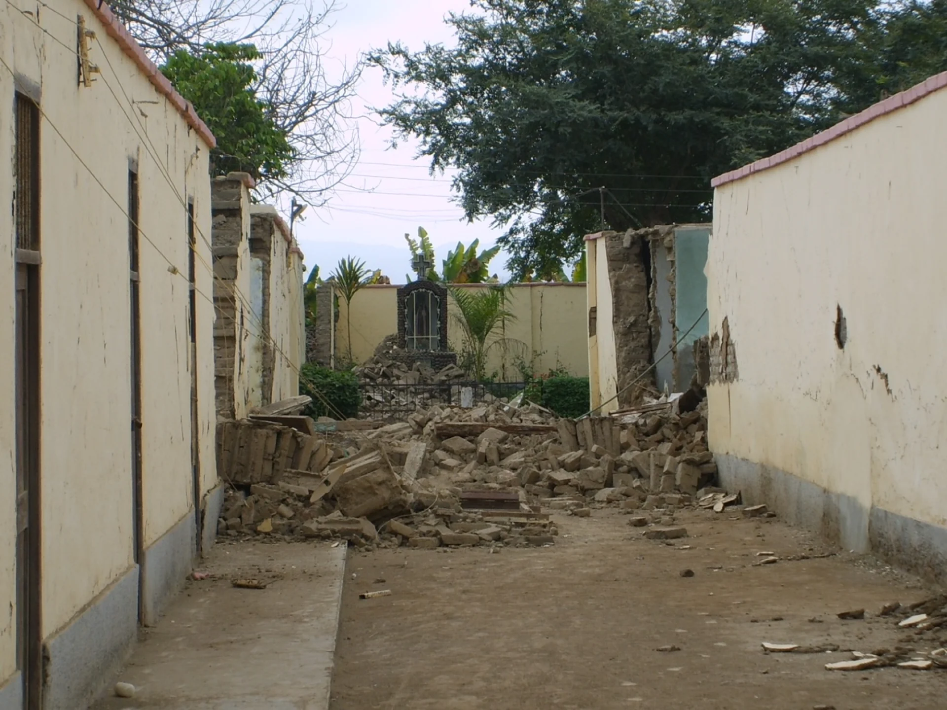 The aftermath of the earthquake