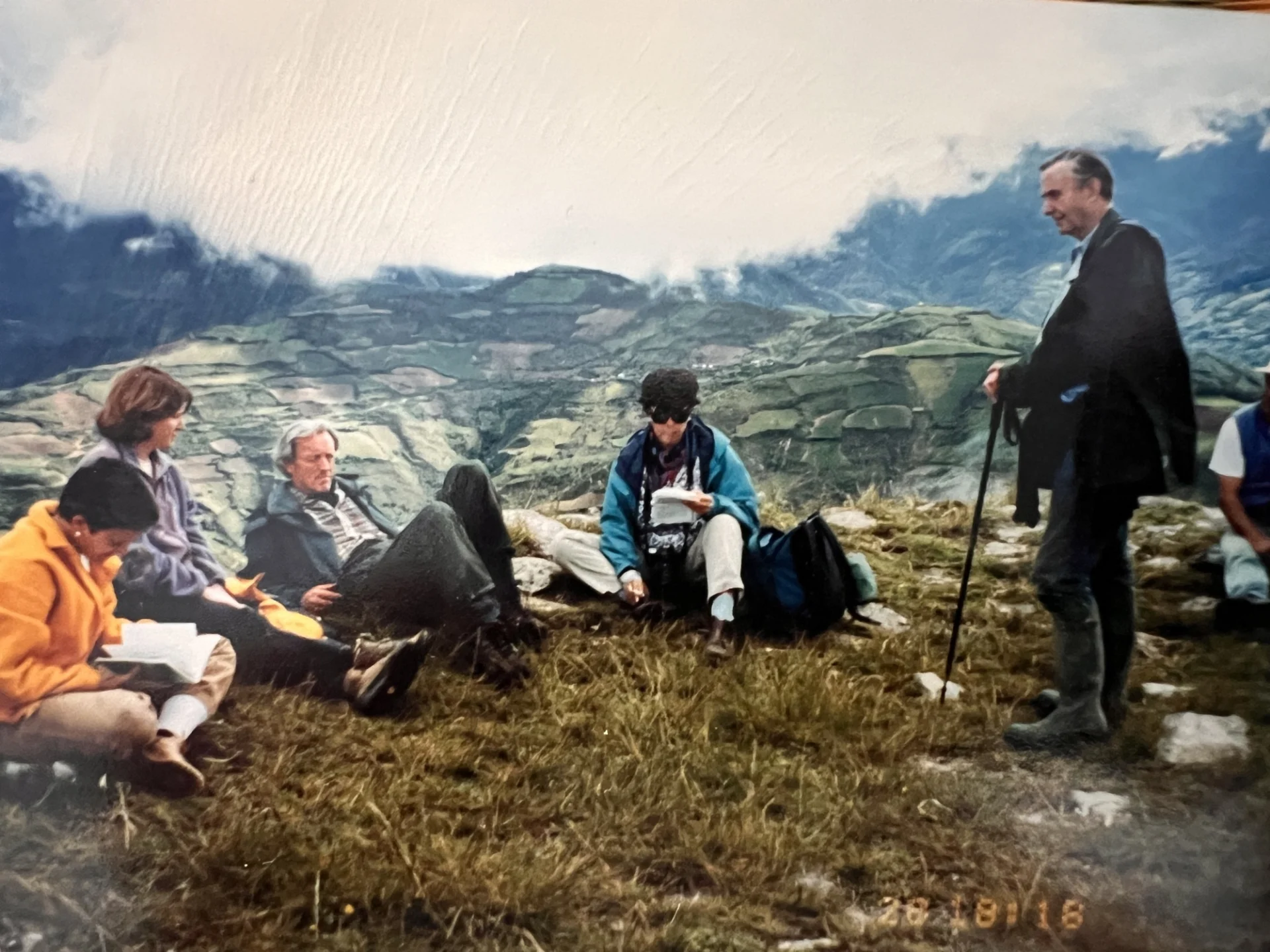 John Hemming and Adriana von Hagen seen here, part of the group on the way to the lake