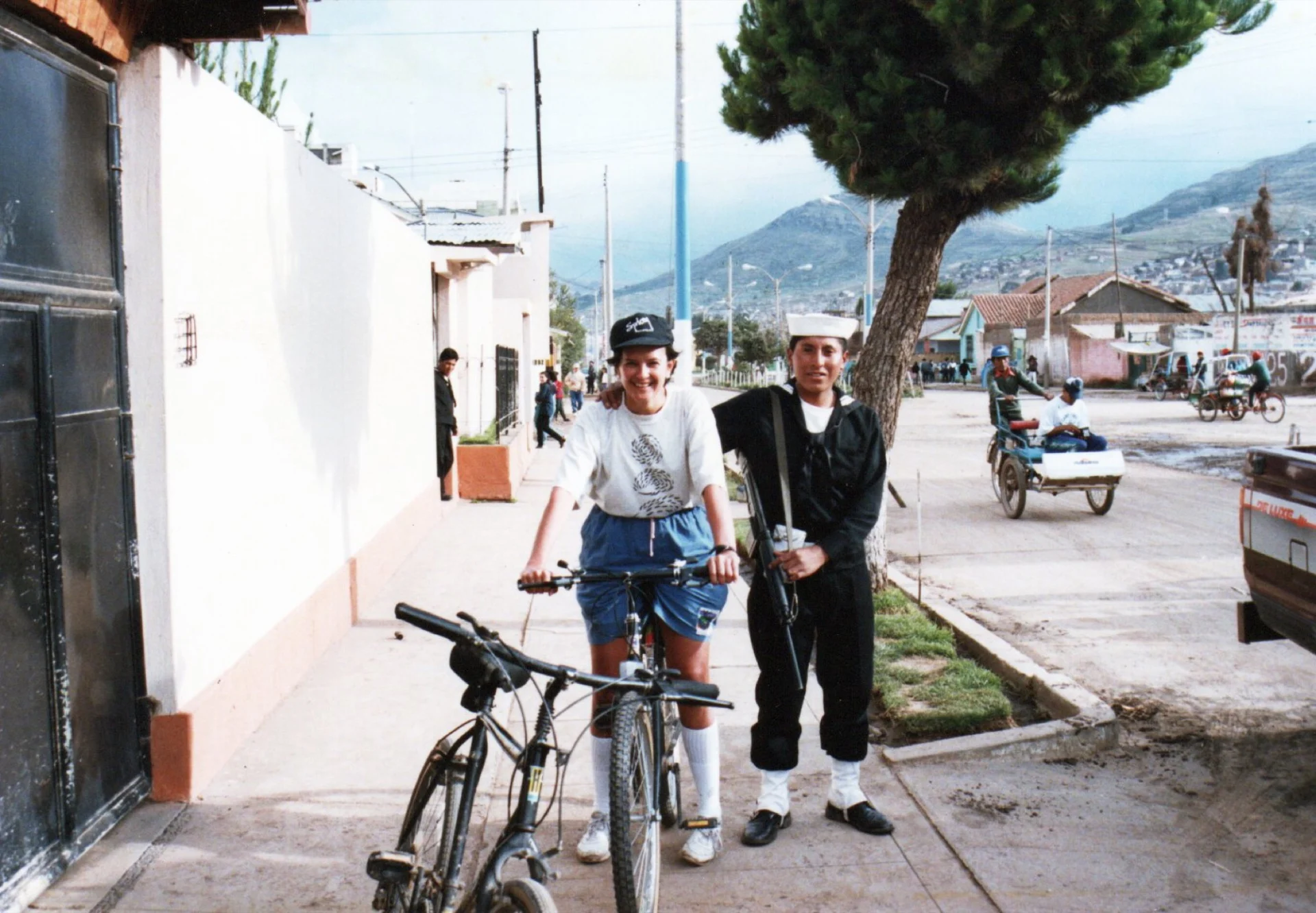 Marisol with a sailor en route to Suasi