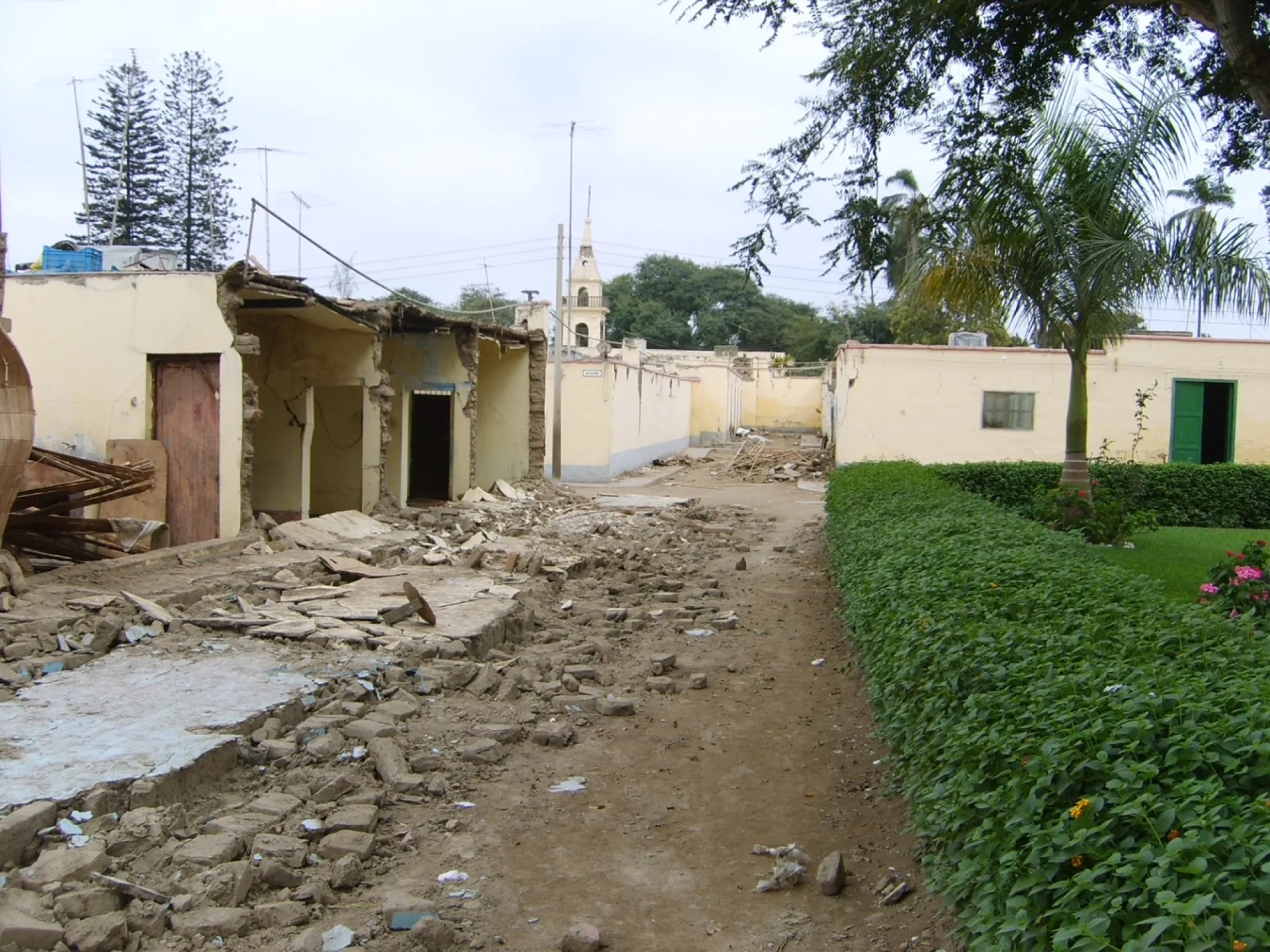 The aftermath of the earthquake