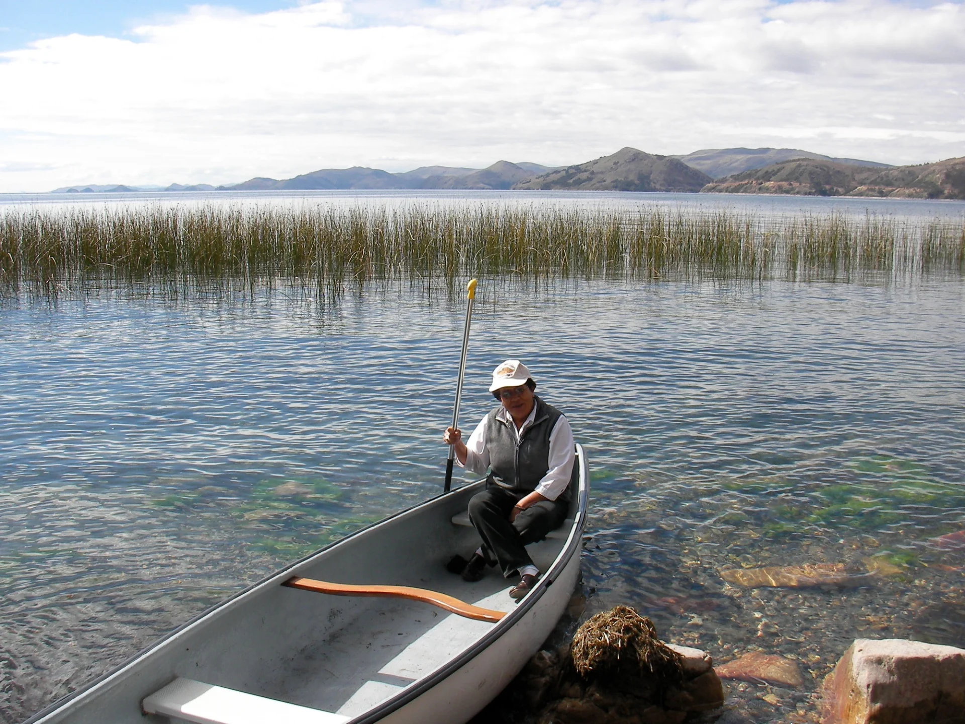 Martha Giraldo on the lake