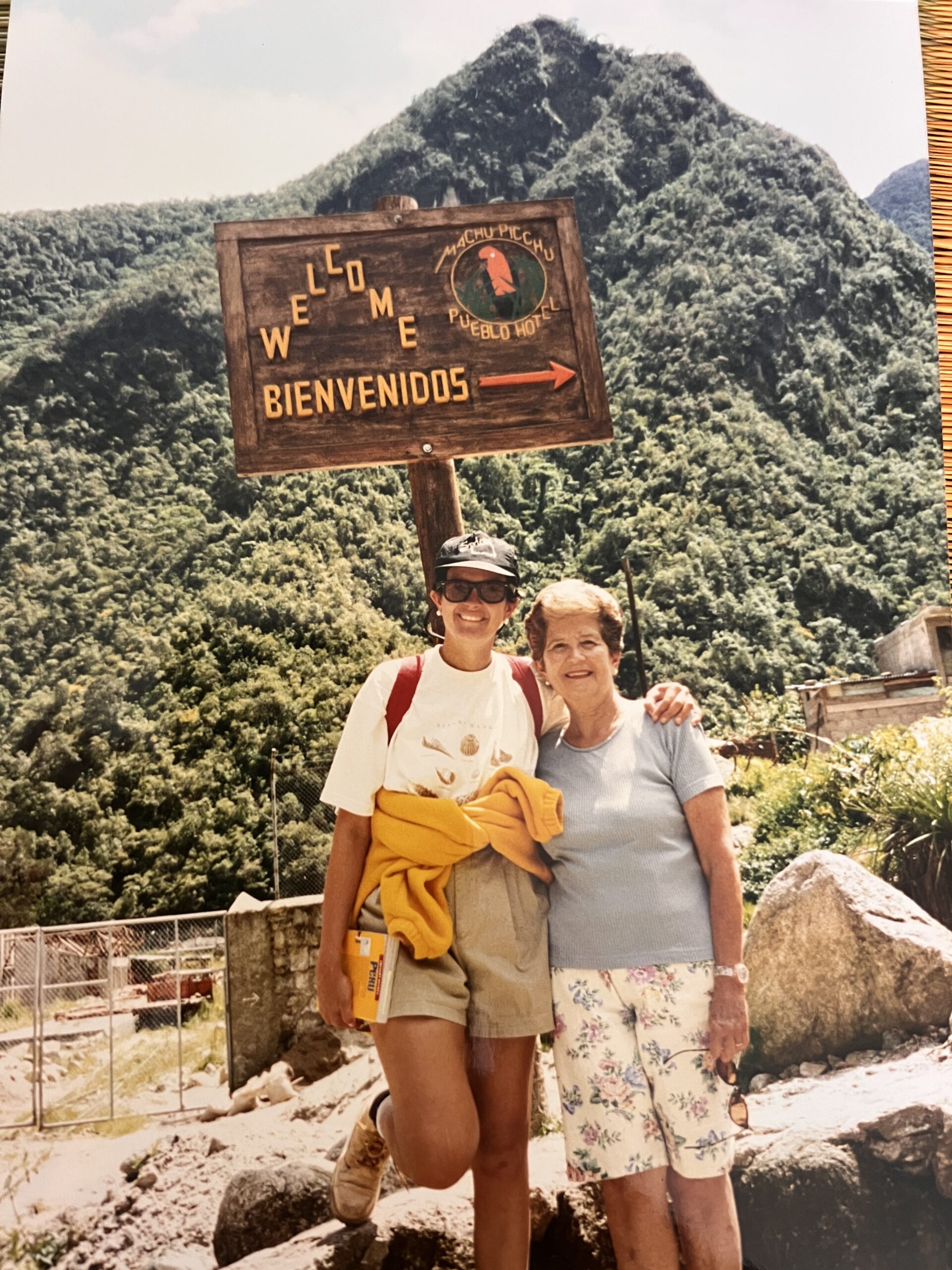 Marisol with her mother, on one of the first trips to Machu Picchu